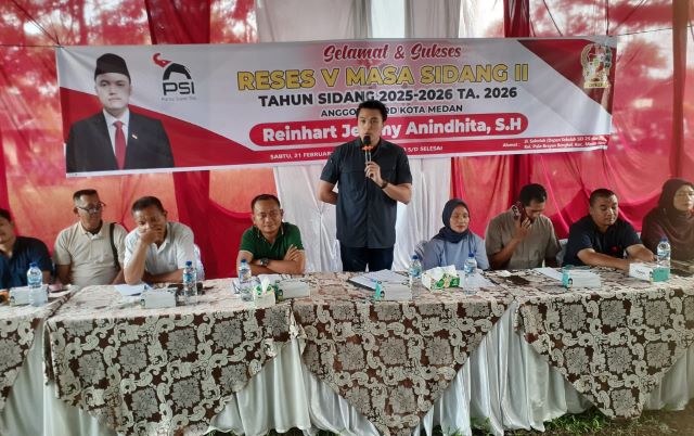 Anggota DPRD Medan Fraksi PSI, Reinhart Jeremy Anindhita, gelar Reses V Masa Sidang II Tahun Sidang 2025-2026 di Medan Timur 1