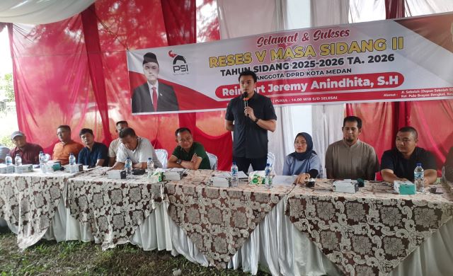 Anggota DPRD Medan Fraksi PSI, Reinhart Jeremy Anindhita, gelar Reses V Masa Sidang II Tahun Sidang 2025-2026 di Medan Timur 2