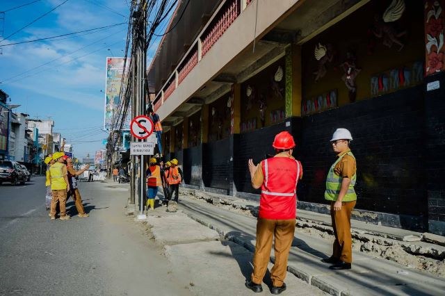 Dinas SDABMBK Kota Medan tertibkan kabel di ruas jalan Kota Medan
