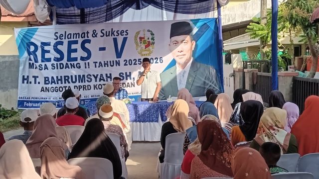 Ketua Fraksi PAN-Perindo DPRD Medan, T. Bahrumsyah, gelar Reses V Masa Sidang II Tahun Sidang 2025-2026 di Jalan Ciliwung Belawan