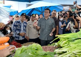 Menteri Perdagangan, Budi Santoso, sidak Pasar Gambir Tebingtinggi