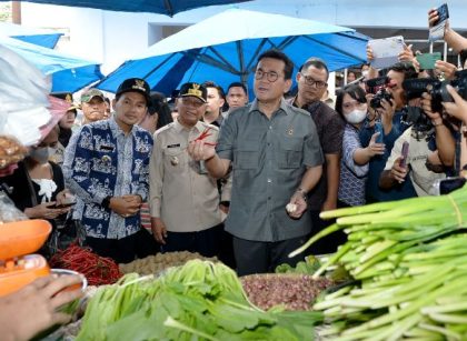 Menteri Perdagangan, Budi Santoso, sidak Pasar Gambir Tebingtinggi