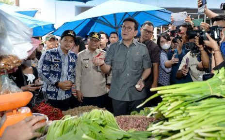 Menteri Perdagangan, Budi Santoso, sidak Pasar Gambir Tebingtinggi
