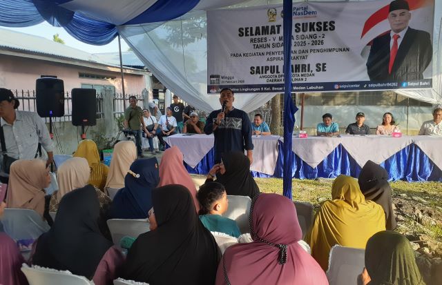 Sekretaris Fraksi Partai NasDem DPRD Medan, Saipul Bahri, gelar Reses V Masa Sidang II Tahun Sidang 2025-2026 di Kelurahan Besar 1
