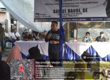 Sekretaris Fraksi Partai NasDem DPRD Medan, Saipul Bahri, gelar Reses V Masa Sidang II Tahun Sidang 2025-2026 di Kelurahan Besar