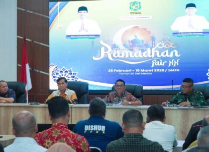 Wakil Wali Kota Medan, Zakiyuddin Harahap, pimpin rapat pematangan Ramadhan Fair & Harmoni Imlek