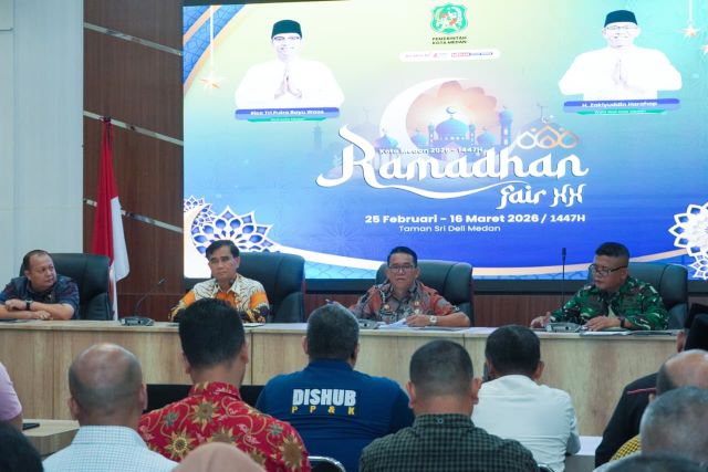 Wakil Wali Kota Medan, Zakiyuddin Harahap, pimpin rapat pematangan Ramadhan Fair & Harmoni Imlek