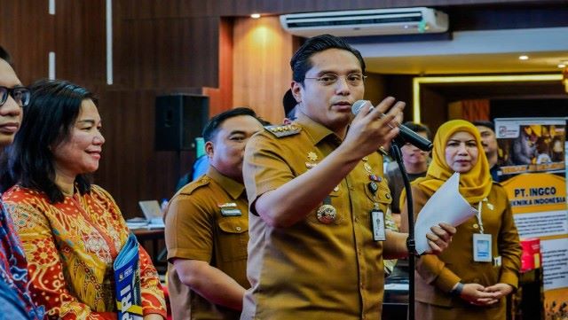 Wali Kota Medan, Rico Tri Putra Bayu Waas, buka job fair Kota Medan
