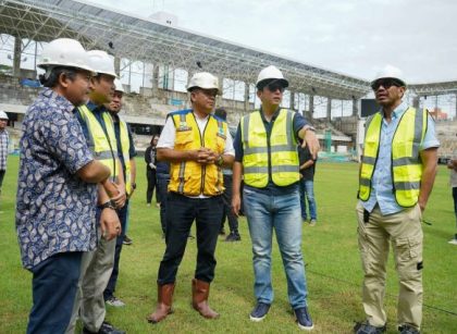 Wali Kota Medan, Rico Tri Putra Bayu Waas, tinjau Stadion Teladan Medan