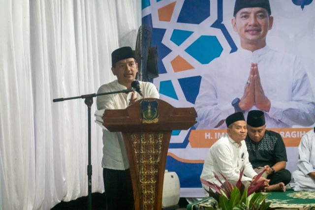 Wali Kota Tebingtinggi, Iman Irdian Saragih, berikan sambutan pada acara dzikir & doa sambut Ramadhan 1447 H