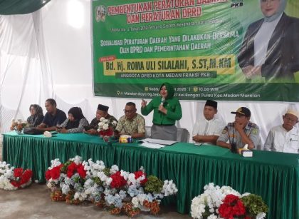 Anggota DPRD Medan Fraksi Hanura-PKB, Roma Uli Silalahi, gelar Sosper III TA 2026 di Medan MarelanAnggota DPRD Medan Fraksi Hanura-PKB, Roma Uli Silalahi, gelar Sosper III TA 2026 di Medan Marelan