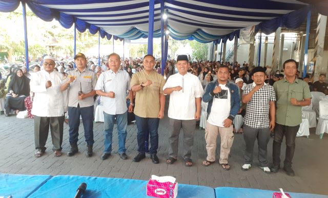 Anggota DPRD Medan Fraksi Partai NasDem, Saipul Bahri, foto bersama usai Sosper III TA 2026 di Medan Marelan