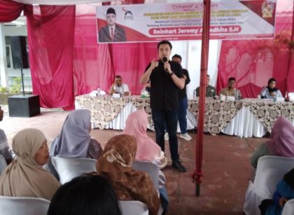Bendahara Fraksi PSI DPRD Medan, Reinhart Jeremy Anindhita, gelar Sosper III TA 2026 di Medan Perjuangan