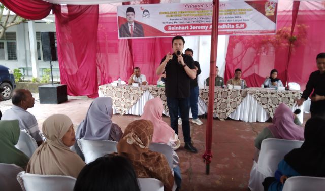 Bendahara Fraksi PSI DPRD Medan, Reinhart Jeremy Anindhita, gelar Sosper III TA 2026 di Medan Perjuangan