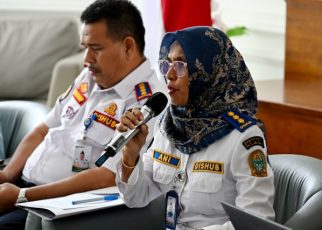 Dinas Perhubungan Sumut beri keterangan kepada wartawan di Kantor Gubernur Sumut 1