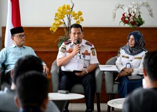 Dinas Perhubungan Sumut beri keterangan kepada wartawan di Kantor Gubernur Sumut