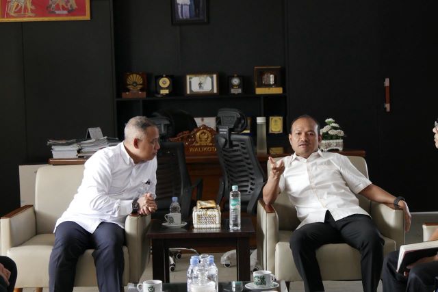 Dirut Bank Sumut, Heru Mardiansyah, melakukan pertemuan dengan Wali Kota Tanjungbalai