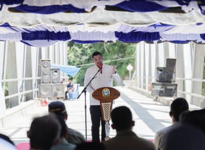 Gubernur Sumut, Bobby Nasution, resmikan jembatan Sipange Tapsel