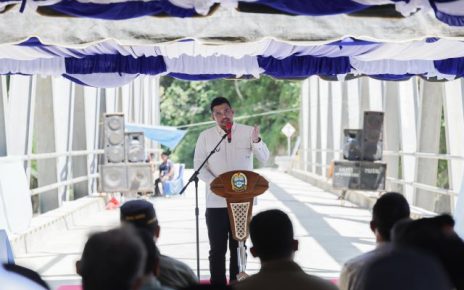 Gubernur Sumut, Bobby Nasution, resmikan jembatan Sipange Tapsel