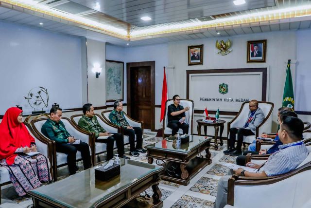 Wali Kota Medan, Rico Tri Putra Bayu Waas, terima audiensi Kakanwil I Sumatera Bank BTN