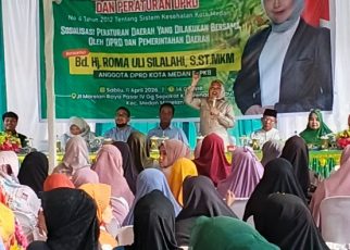 Anggota DPRD Medan Fraksi Hanura-PKB, Roma Uli Silalahi, gelar Sosper IV TA 2026 di Marelan