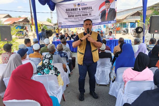 Anggota DPRD Medan Fraksi NasDem, Saipul Bahri, gelar Sosper IV TA 2026 di Belawan 1
