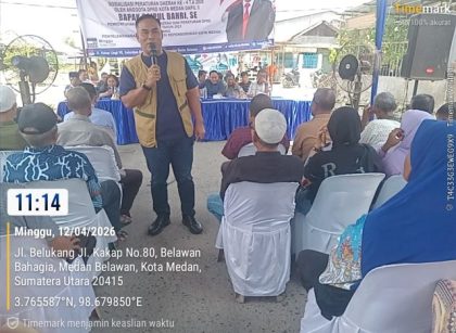 Anggota DPRD Medan Fraksi NasDem, Saipul Bahri, gelar Sosper IV TA 2026 di Belawan 4