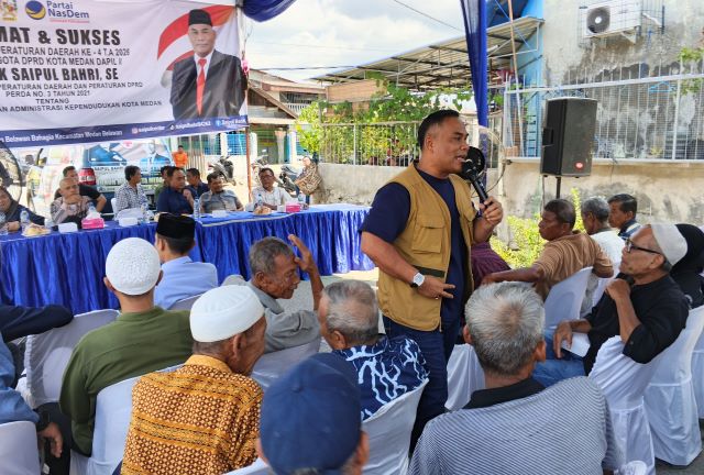 Anggota DPRD Medan Fraksi NasDem, Saipul Bahri, gelar Sosper IV TA 2026 di Belawan