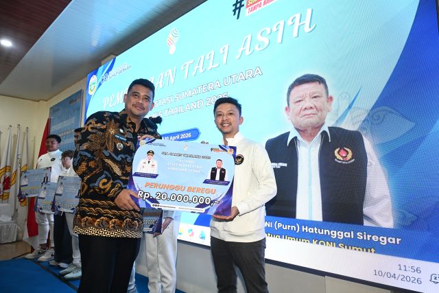 Gubernur Sumut, Bobby Nasution, berikan tali asih kepada atlet Sea Games berprestasi