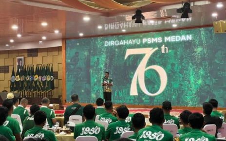 Gubernur Sumut, Bobby Nasution, pada HUT 76 PSMS Medan