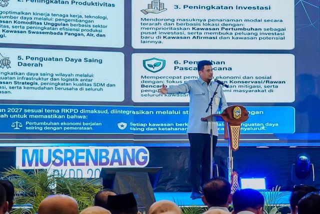Gubernur Sumut, Bobby Nasution, pada Musrenbang RKPD Provinsi Sumut 2027