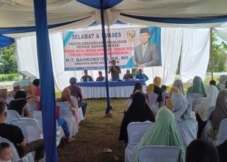 Ketua Fraksi PAN-Perindo DPRD Medan, T. Bahrumsyah, gelar Sosper IV TA 2026 di Marelan