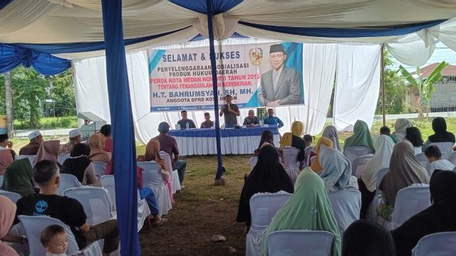 Ketua Fraksi PAN-Perindo DPRD Medan, T. Bahrumsyah, gelar Sosper IV TA 2026 di Marelan