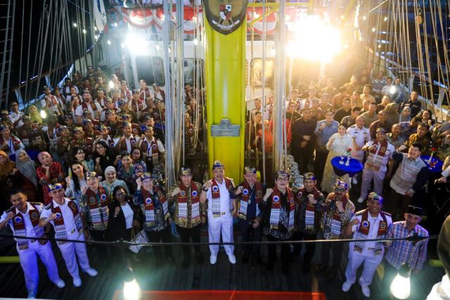 Wali Kota Medan, Rico Tri Putra Bayu Waas, Deck Reception ASEAN Plus Cadet Sail 2026 di Dermaga Pelindo 104, Pelabuhan Belawan