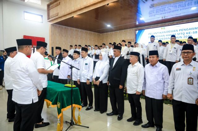 Wali Kota Medan, Rico Tri Putra Bayu Waas, lantik juri MTQ 2026