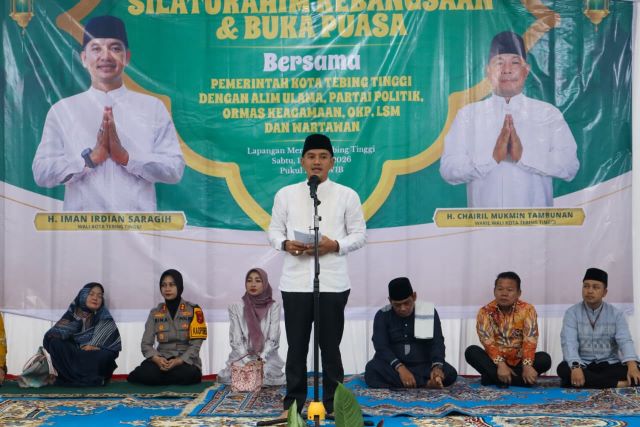 Wali Kota Tebingtinggi, Iman Irdian Saragih, pada silaturahmi kebangsaan