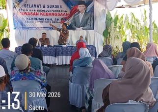 Anggota DPRD Medan Fraksi PAN-Perindo, T. Bahrumsyahh, gelar Sosialiasi Ideologi Pancasila di Marelan