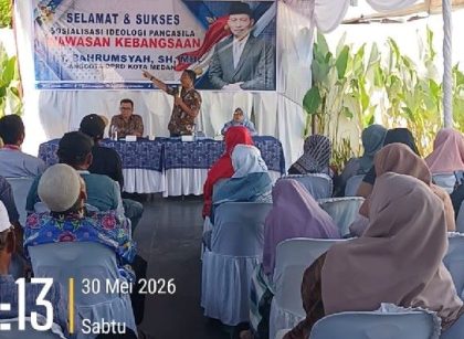 Anggota DPRD Medan Fraksi PAN-Perindo, T. Bahrumsyahh, gelar Sosialiasi Ideologi Pancasila di Marelan
