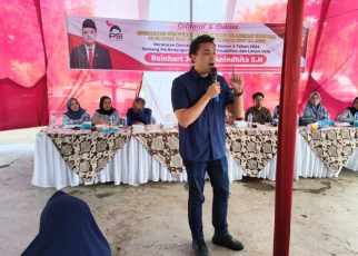 Bendahara Fraksi PSI DPRD Medan, Reinhart Jeremy Anindhita, gelar Sosper V TA 2026 di Medan Timur
