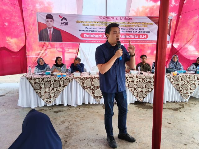 Bendahara Fraksi PSI DPRD Medan, Reinhart Jeremy Anindhita, gelar Sosper V TA 2026 di Medan Timur
