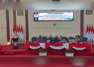Ketua Pansus PAD DPRD Medan, El Barino Shah, sampaikan perpanjangan masa tugas Pansus pada paripurna