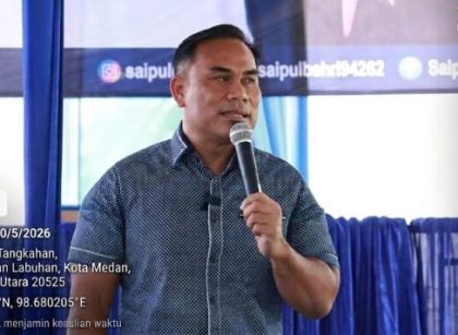 Sekkretaris Fraksi Partai NasDem DPRD Kota Medan, Saipul Bahri, gelar Sosper TA 2026 di Medan Labuhan 1