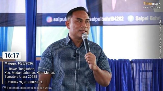 Sekkretaris Fraksi Partai NasDem DPRD Kota Medan, Saipul Bahri, gelar Sosper TA 2026 di Medan Labuhan 1