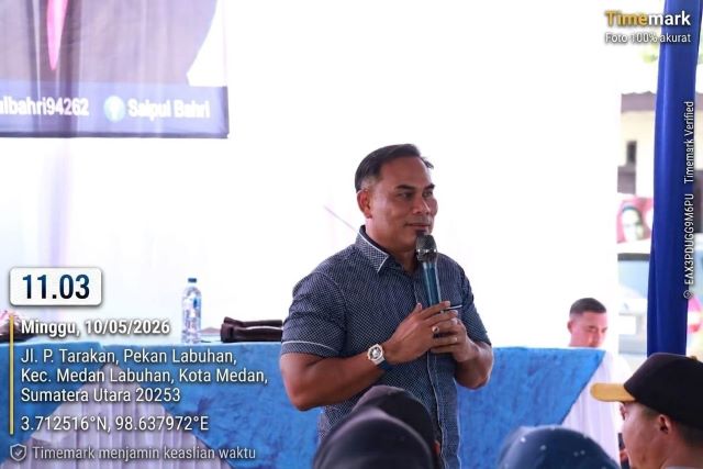 Sekkretaris Fraksi Partai NasDem DPRD Kota Medan, Saipul Bahri, gelar Sosper TA 2026 di Medan Labuhan