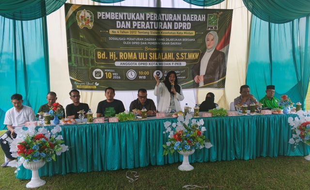 Wakil Ketua Fraksi Hanura-PKB DPRD Medan, Roma Uli Silalahi, gelar Sosper V TA 2026 di Paya Pasir