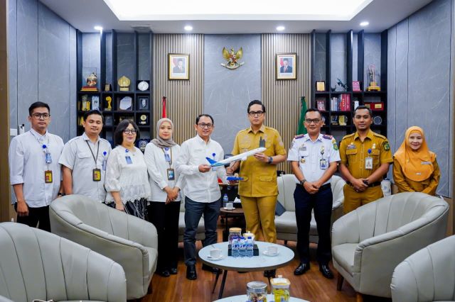 Wali Kota Medan, Rico Tri Putra Bayu Waas, menerima kunjungan PT. Garuda Indonesia