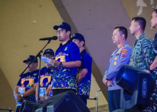 Wali Kota Medan, Rico Tri Putra Bayu Waas, pada Peringatan Hari Buruh 2026