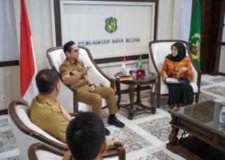 Wali Kota Medan, Rico Tri Putra Bayu Waas, terima kunjungan Kepala BPS