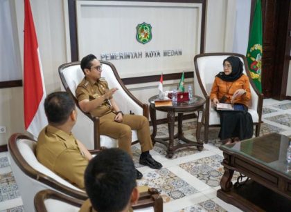 Wali Kota Medan, Rico Tri Putra Bayu Waas, terima kunjungan Kepala BPS