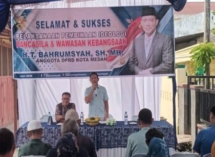 Anggota DPRD Fraksi PAN, T. Bahrumsyah, sosialisasikan ideologi Pancasila & Wasbang di Belawan